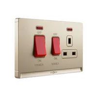 Tronic Gold Cooker Control Unit - 45A Switch + 13A Socket with Neon