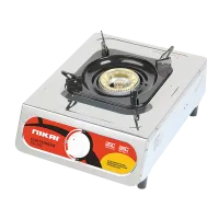 Nikai Gas Cooker 1 Burner Steel NG843 Stainless Steel Auto Function Blue Flame