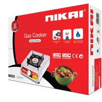 Nikai Gas Cooker 1 Burner Steel NG843 Stainless Steel Auto Function Blue Flame
