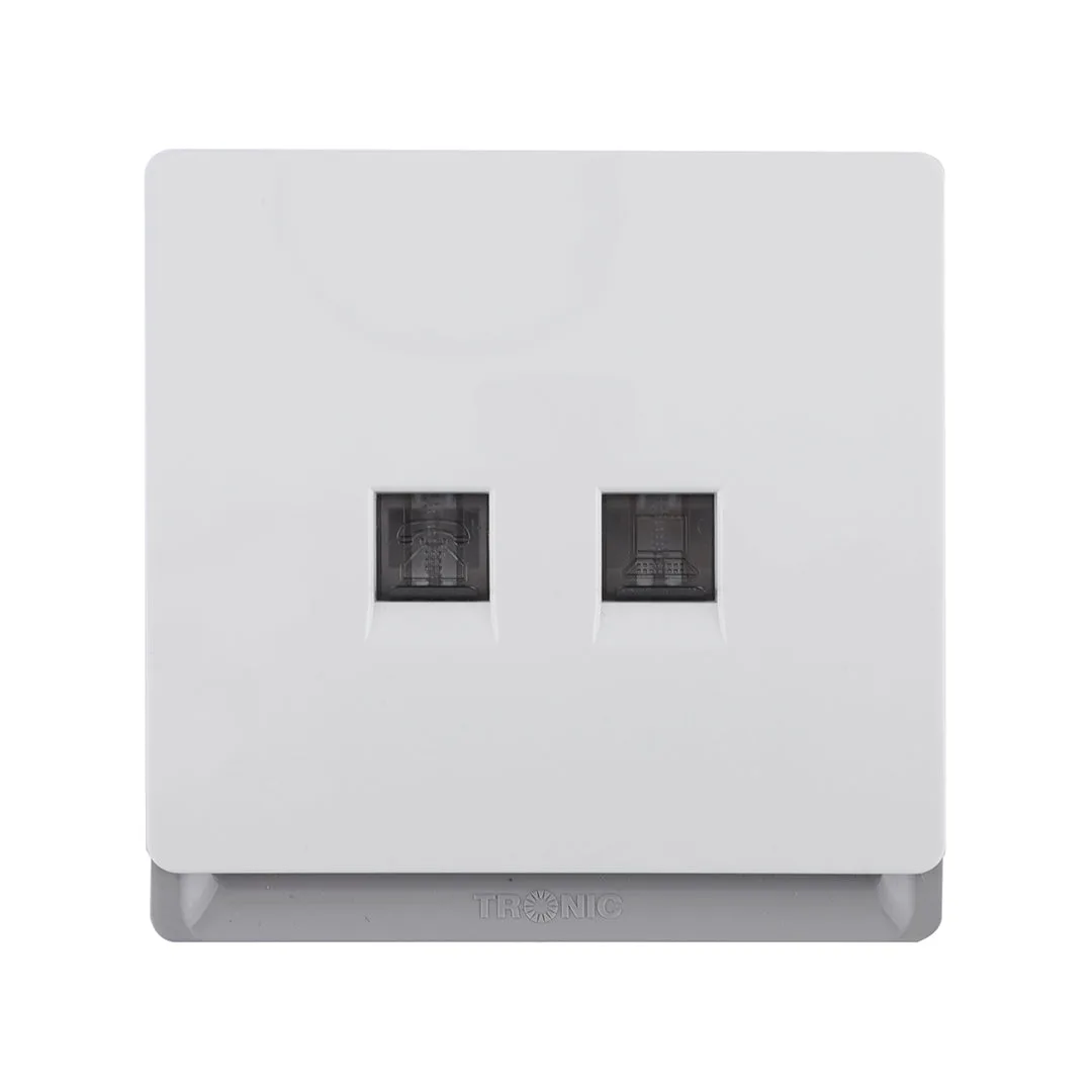 Tronic Ivory Telephone + PC Socket (CAT6)