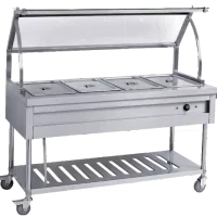 Nadstar Trolley With Glass Top 4 Pan - HBW-4G