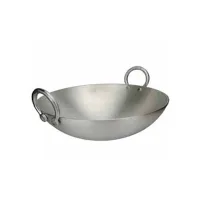 Nadstar Aluminium Karai 14" No7 Heavy Base Aluminum Kadai Deep Frying Kadai with Handle for Kitchen