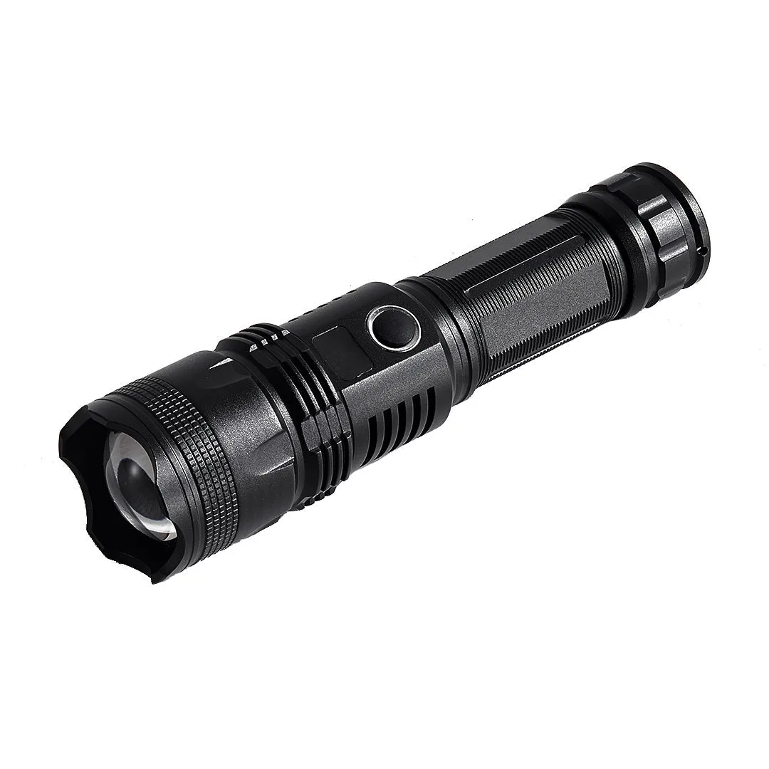 Tronic Rechargeable LED Flashlight - 1200 Lumens, Zoom & Power Indicator