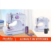 Decakila Sewing Machine Multifunction Double Speed Kutt031w automatic thread rewind built in sewing light double thread