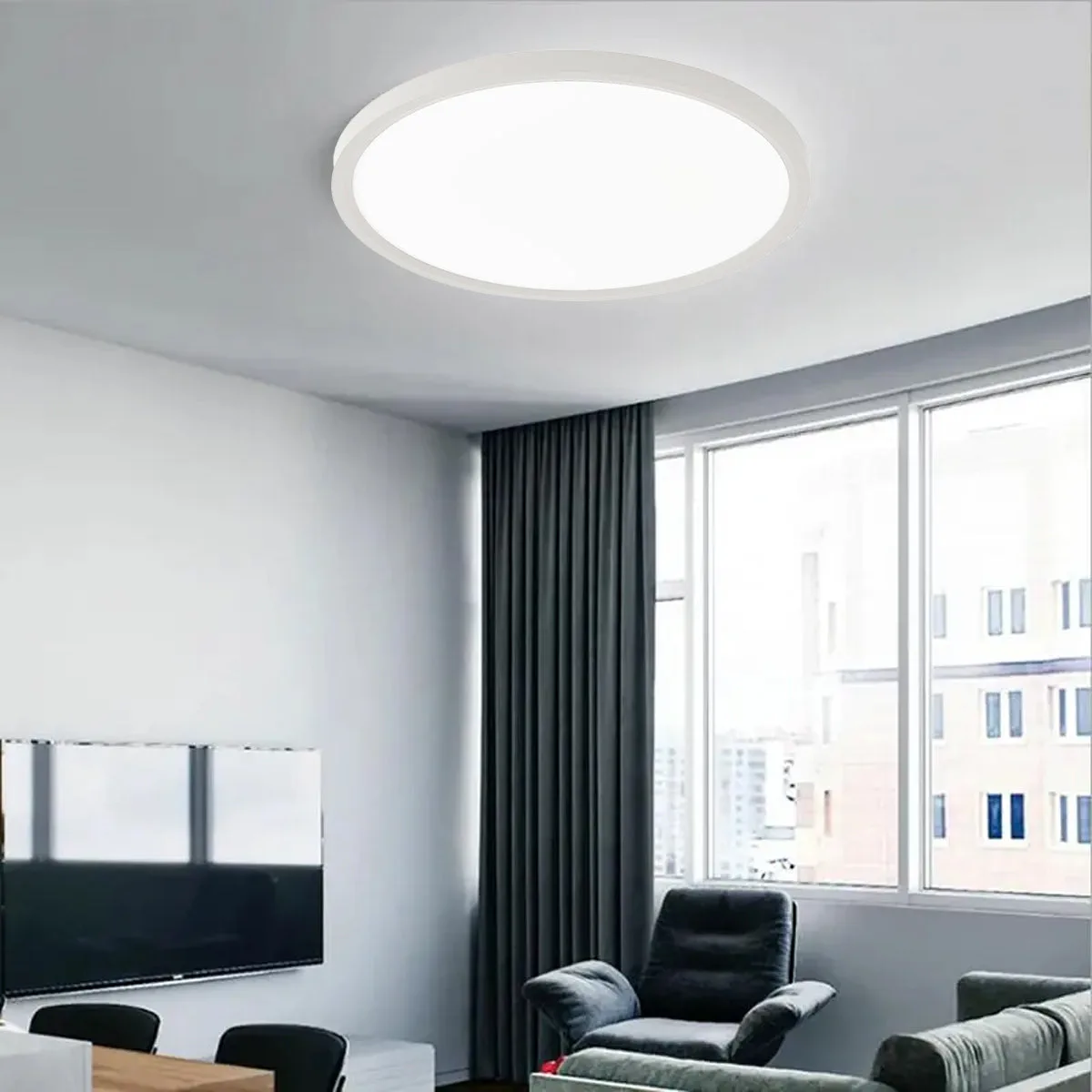Tronic Ceiling Light LED Round Slim 60W - Elegant White Finish