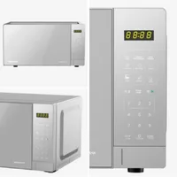 Hisense Digital Microwave Oven 20L 700W with Child Safety Lock, Push Button, Mirror Silver H20MOMS15