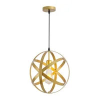 Tronic Gold Modern Pendant Lamp with E27 Holder (Iron Frame, IP20 Rated)