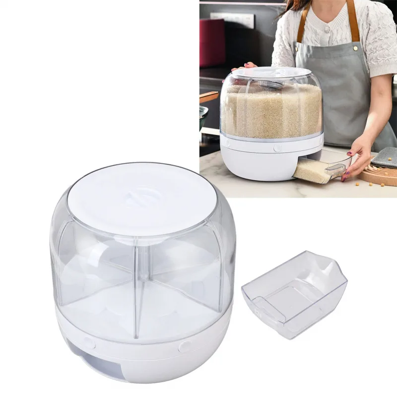 Nadstar Rice Bucket Dispenser 5KG Food Grain Storage Container Large Capacity Storage Box 916-6026