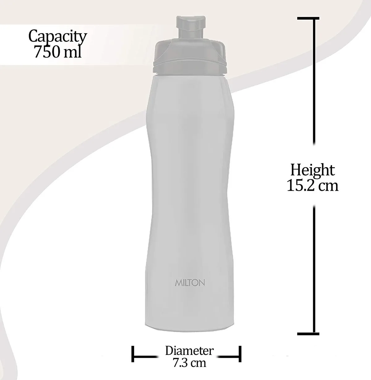 MILTON Hawk 750 Stainless Steel Water Bottle, 750 ml