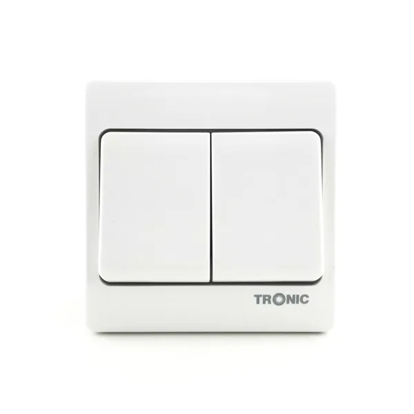 Tronic Big Button 2 Gang 2 Way Switch