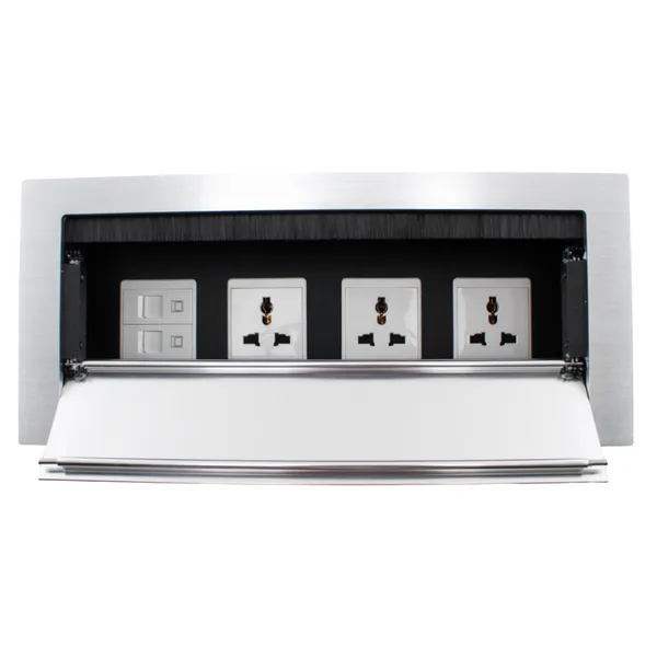 Tronic Desk Socket Universal x 3 + RJ45 Data x 2