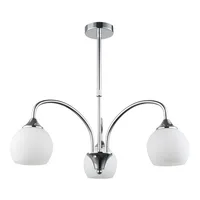 Tronic Silver & White 3-Light Elegant Pendant Lamp