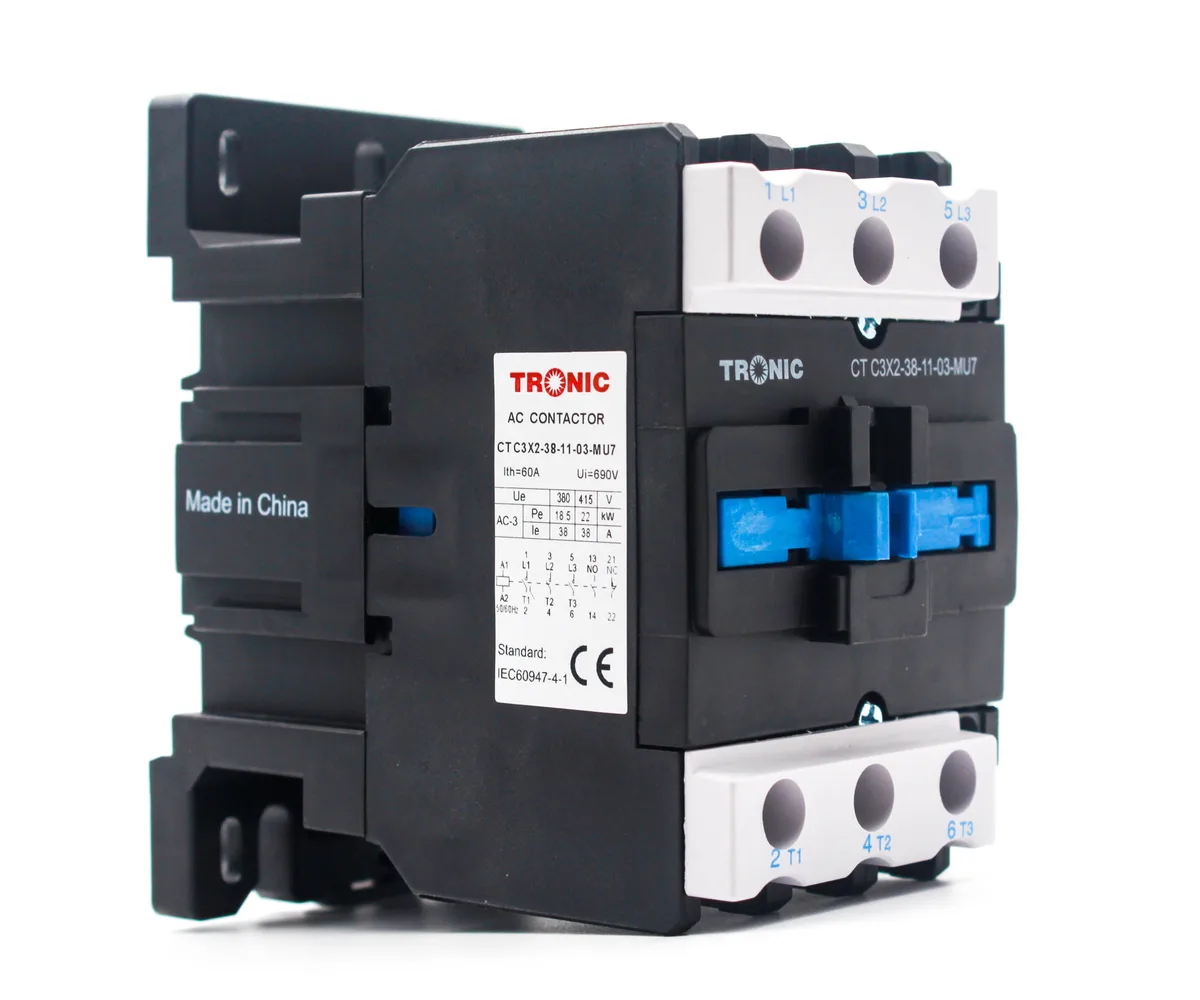 Tronic Contactor 38A 3 Pole 1NO 1NC 220V to 240VAC