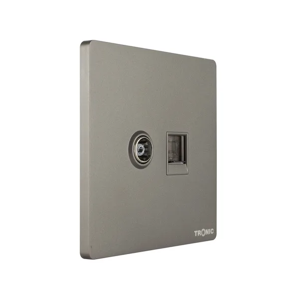 Tronic Grey - TV and Data Socket