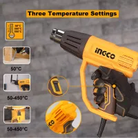 Ingco Electric Heat Gun 2000W with 3pcs Nozzle & 1 Scraper HG200078