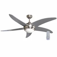 Dolphin Ceiling Fan 52" 5 MDF Blades 6 Speed Decorative LED Light Next Gen Energy Saving Technology UFH Remote Control ME-DCF52-5MDC-LR