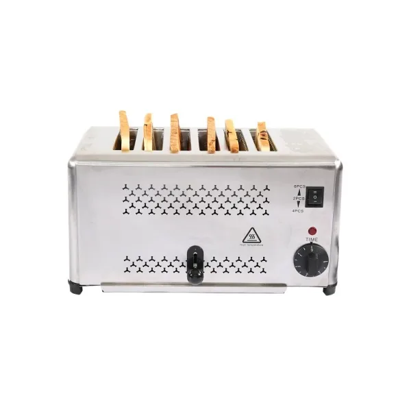 Commercial 6-Slice Electric Toaster, 2.5kW Professional Stainless Steel Bread Toaster, Industrial Heavy-Duty High-Volume Toaster WG-DS-6