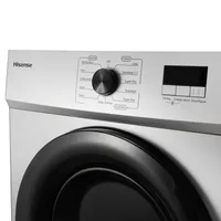 Hisense Dryer 8kg, Front Load, Fuzzy Control, LED Display, Double Water Inlets, Power Off Memory, Stainless-Steel Tub, Crease-Resist, Silver DV1W801UT