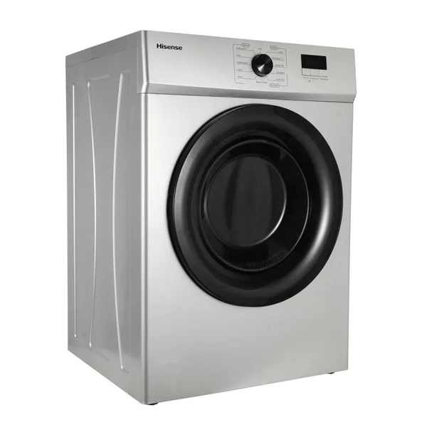 Hisense Dryer 8kg, Front Load, Fuzzy Control, LED Display, Double Water Inlets, Power Off Memory, Stainless-Steel Tub, Crease-Resist, Silver DV1W801UT