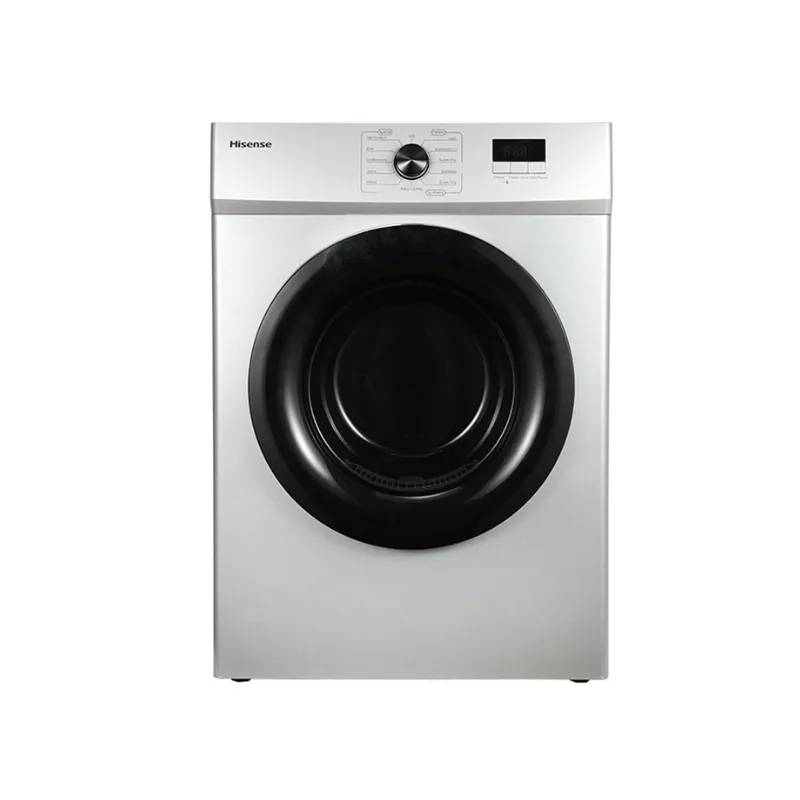 Hisense Dryer 8kg, Front Load, Fuzzy Control, LED Display, Double Water Inlets, Power Off Memory, Stainless-Steel Tub, Crease-Resist, Silver DV1W801UT