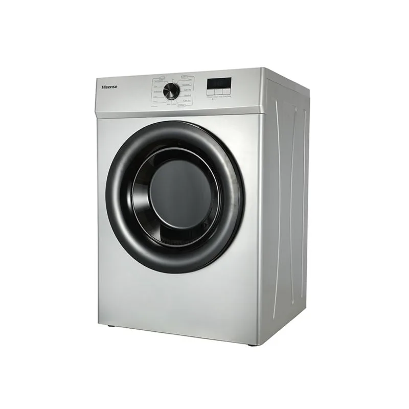Hisense Dryer 8kg, Front Load, Fuzzy Control, LED Display, Double Water Inlets, Power Off Memory, Stainless-Steel Tub, Crease-Resist, Silver DV1W801UT