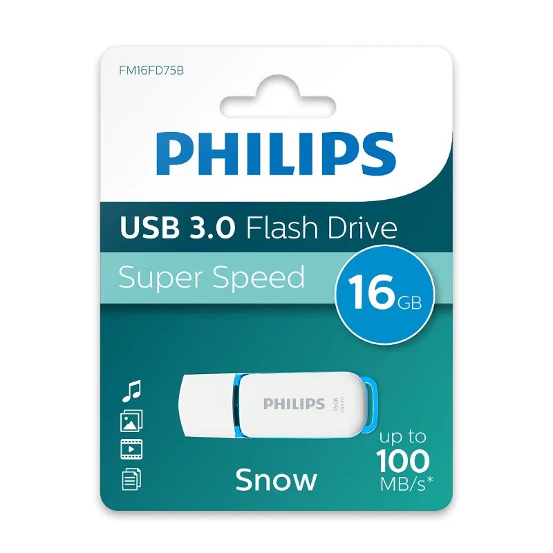 Philips Flash Drive 16GB Super Speed USB 3.0 Snow Edition