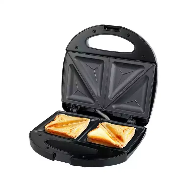 Decakila Sandwhich Maker 750W Non Stick 2 Slice Black Heat Insulated Handle, Locking System Safety Thermal Cut-Out Thermo Fuse KEEC046B