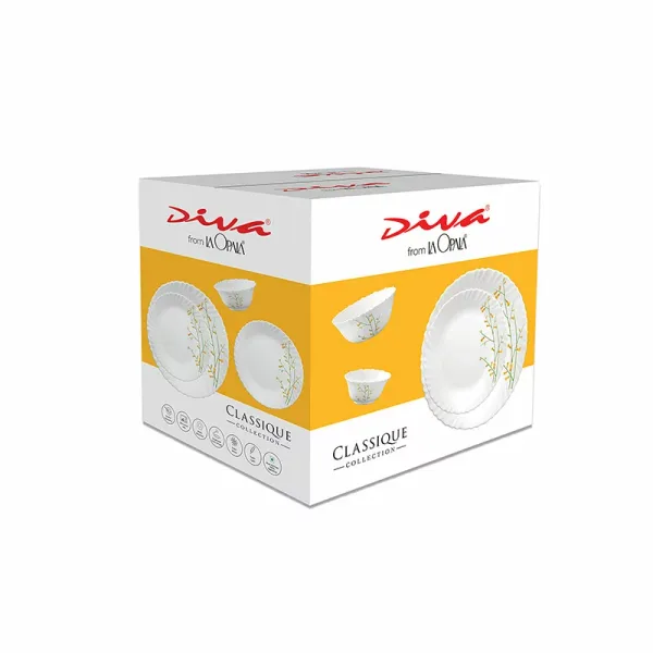 La Opala Dinner Set Citron Weave Classique 38 Pieces LW038