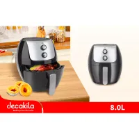 Decakila Airfryer 8.0l Manual 1800w Keec040b 60 mins timer single pot with nonstick coat adjustable temperature automatic shut off