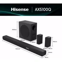 Hisense 5.1 Channel Soundbar, 580W, AX5100Q
