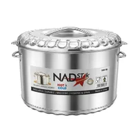 Nadstar Jumbo Stainless Steel Hotpot Redberry 30000ml Insulated Food Warmer Serving Casserole
