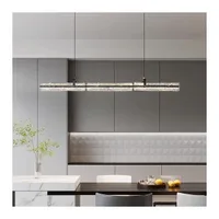 Tronic Modern Linear LED Pendant Light with Crystal Accents 36 Watt