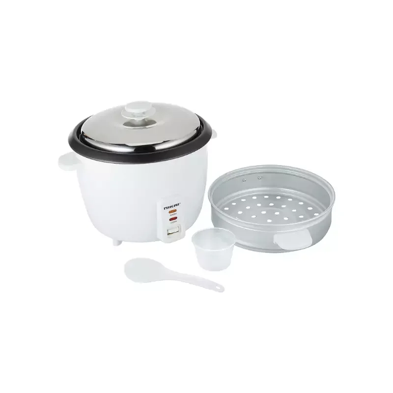 Nikai Rice Cooker 1.8L Keep Warm Function Teflon Coated Inner Pot 700W NR672N1 Aluminum Steamer Detachable Power Cord Indicator Lights