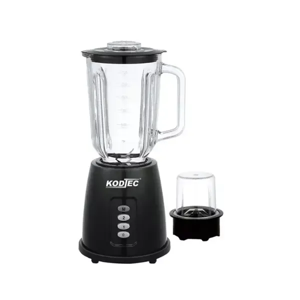 Kodtec Blender Glass Jug 2 In 1 1.5L, 50g Mill Jar, Stainless Steel Blade, 2-Speed Control 400W KT-3028BL-B