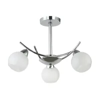 Tronic Elegant 3-Light Silver Pendant with Glass Globes