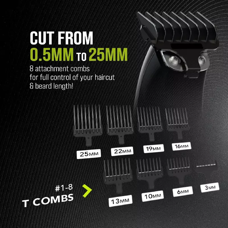 Wahl Full Body Cordless Trimmer All in One with Attachment Guide Combs 3028664