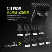 Wahl Full Body Cordless Trimmer All in One with Attachment Guide Combs 3028664