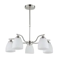 Tronic Silver & White 5-Light Glass Pendant