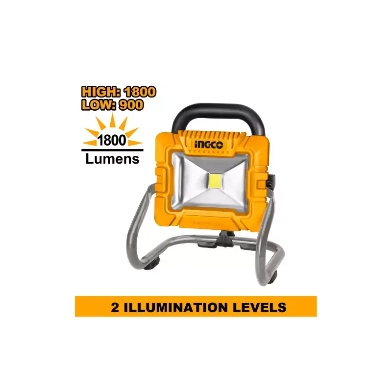 Ingco Cordless Portable LED Work Lamp 20W with High & Low Lumen Setting CWLI2025