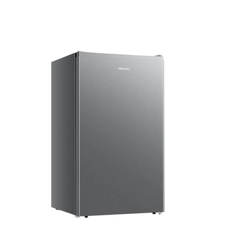 Hisense Refrigerator 90L Single Door, Reversible Door, Chiller Compartment, Tempered Glass Shelves, Low Noise, Titanium Silver H125RTS