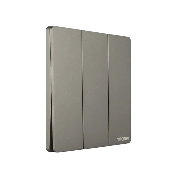 Tronic Grey Three Gang Two Way Switch