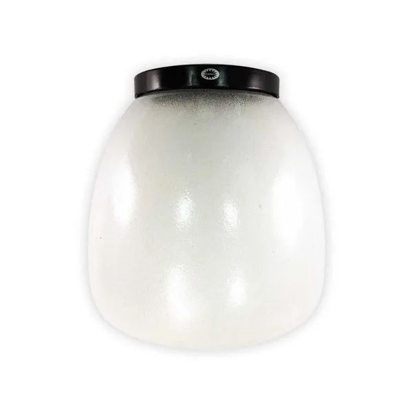 Tronic White Metal and Sandblasted Glass Ceiling Light