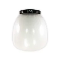 Tronic White Metal and Sandblasted Glass Ceiling Light