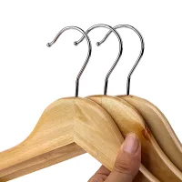 Nadstar Cloth Hanger 5pcs Set Wooden Cool and Anti-Skid Wooden Hangers Sturdy P66