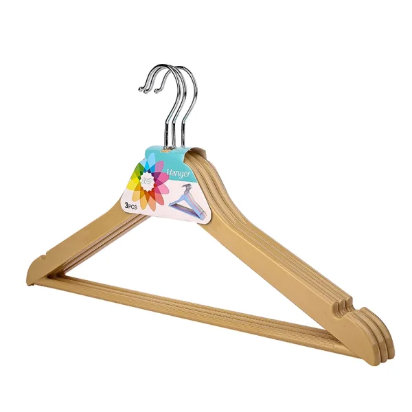 Nadstar Cloth Hanger 5pcs Set Wooden Cool and Anti-Skid Wooden Hangers Sturdy P66