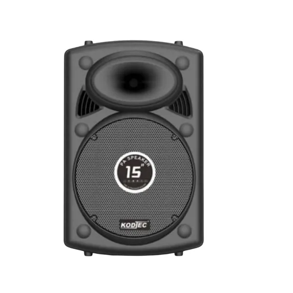 Kodtec Mid Single Speaker - 15-Inch High Power Woofer, Strong Bass Performance, Clear Sound Output, Bluetooth & AUX Connectivity, Heavy Duty Party Speaker System KT-1518