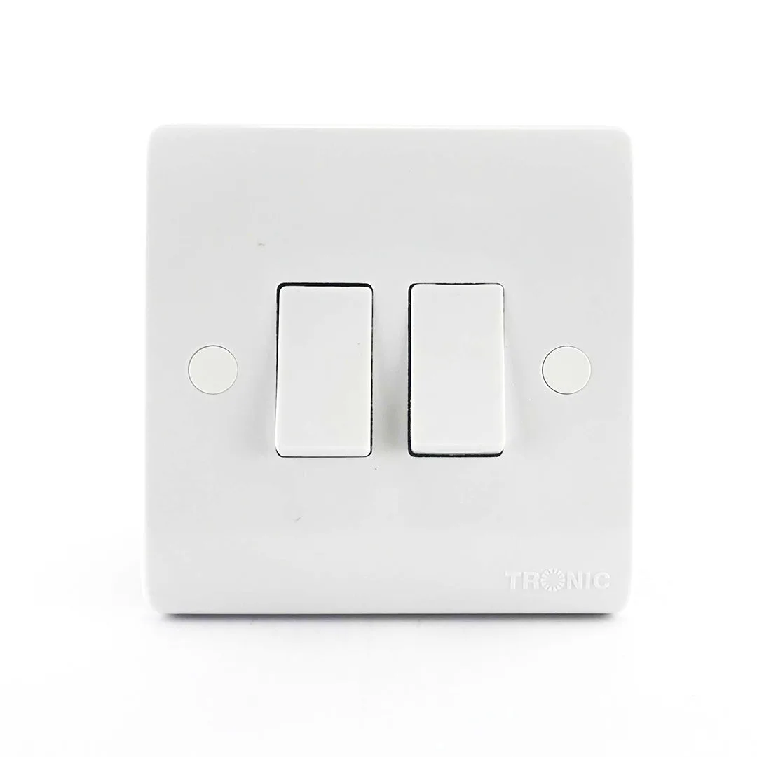 Tronic 2 Gang 1 Way Switch Standard