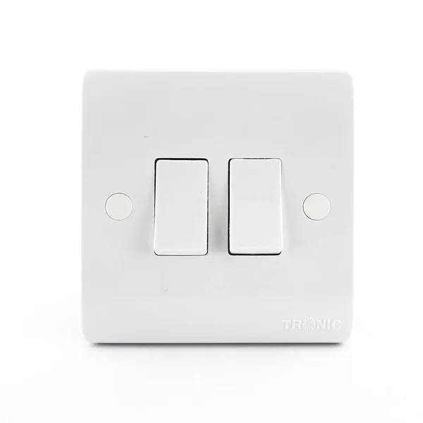 Tronic 2 Gang 1 Way Switch Standard