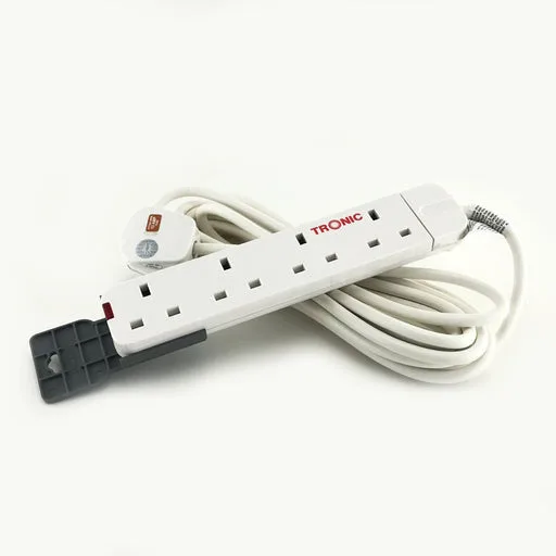 Tronic 4 Way Extension Socket with 5 Meter Cable