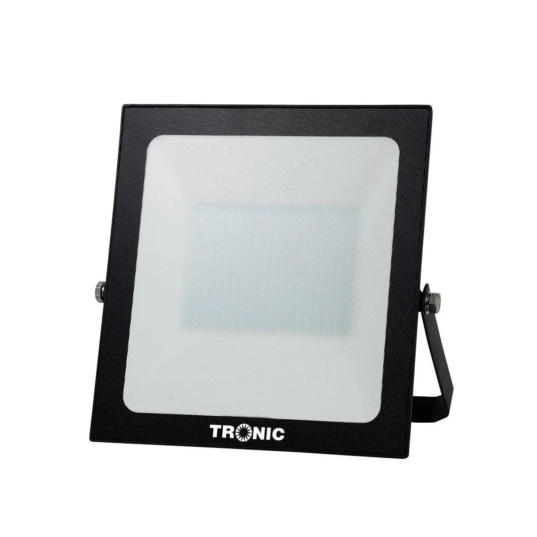Tronic Slim Black LED Flood Light - 200W Warm White, IP65